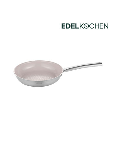 [에델코첸] 통3중 IH 올 뉴 이지프리즘 24cm 프라이팬 (얼그레이 세라믹_엠보)