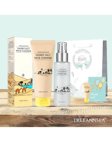사막소금 팩클렌저 1개 + 샌드 듄 사막장미 미스트 1개 + 사막소금팩클렌저 20ml 증정 + 땡큐카드 + 선물용쇼핑백 