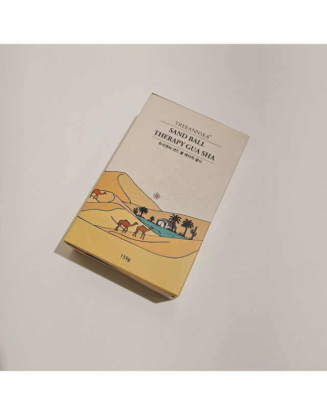 트리앤씨 샌드 볼 테라피 도자기 괄사 159g 착용컷