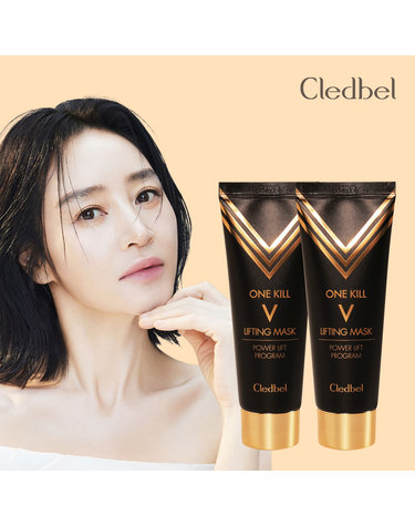 (1+1)끌레드벨 원킬 브이 리프팅 마스크 70ml 블랙 /랩핑 래핑마스크