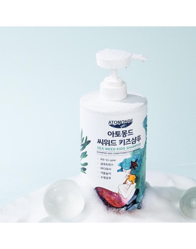 아토몽드 씨위드 키즈샴푸1000ml(약산성 올인원) 착용컷