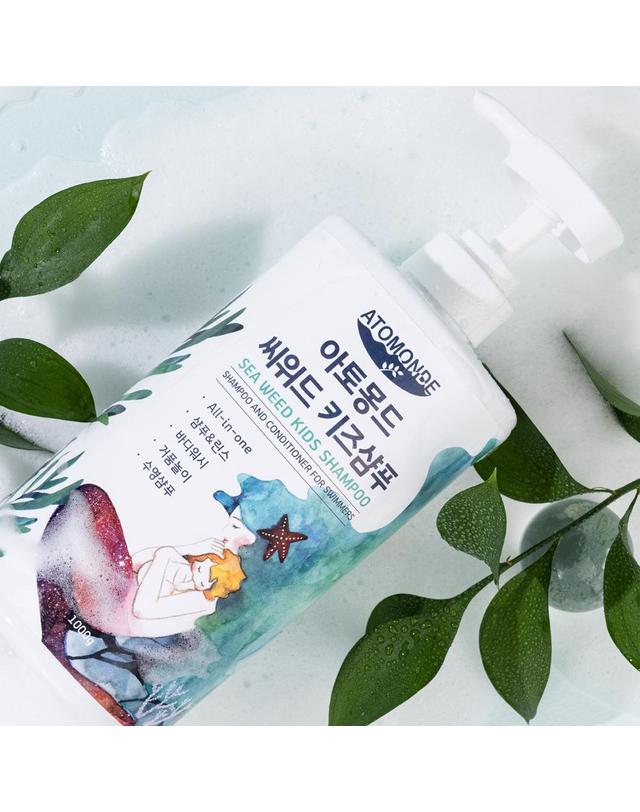아토몽드 씨위드 키즈샴푸1000ml(약산성 올인원) 착용컷