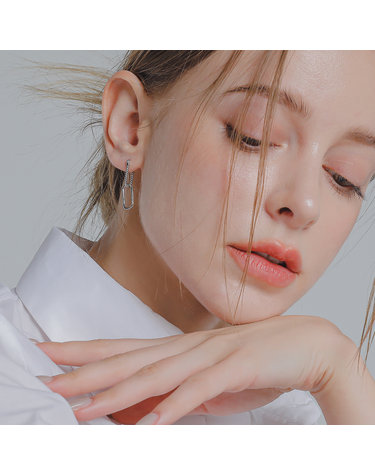 제이로렌 원터치 드롭 커브 클립 귀걸이 M03832