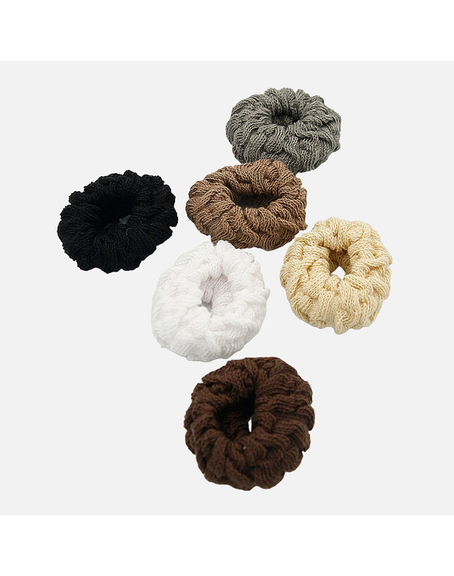 제이로렌 제이로렌 이태리 패브릭 헤어끈 6pcs 세트 H01355 착용컷
