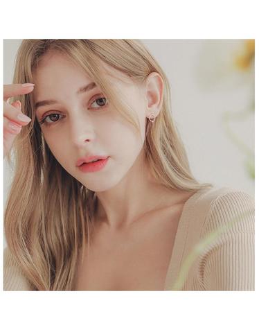 제이로렌 M03462 라운드 루비 원석 귀걸이