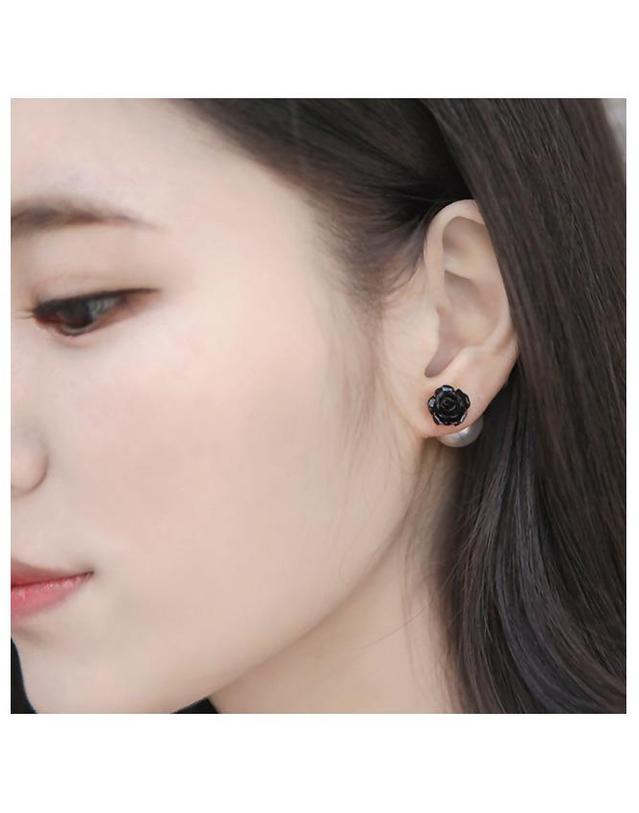 제이로렌 제이로렌 0M01628 블랙장미 투웨이 진주귀걸이 착용컷