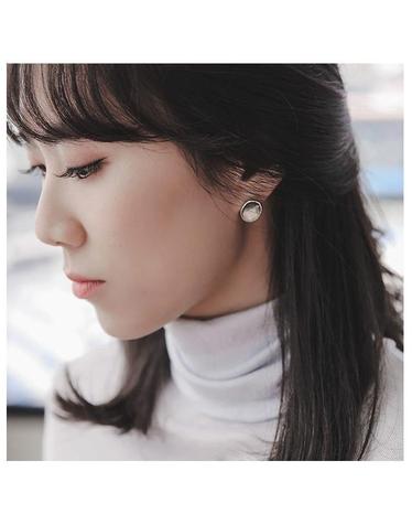 바이데이지 01BE0005 고급 자개 순은 실버 귀걸이