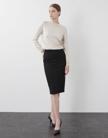 사선절개 기본라인 스커트_VOPGK3W9121