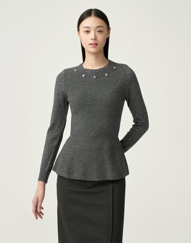 진주 장식 니트 풀오버_VOCBLXWA211
