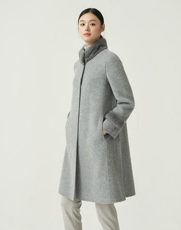 밍크퍼 배색 A라인코트_VOPEAXWA411