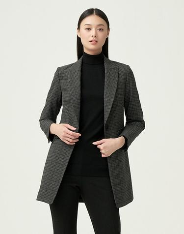 체크 원버튼 자켓_VOPFUXW9111
