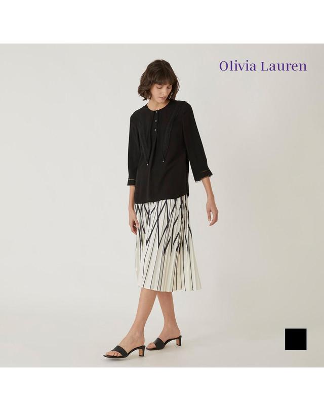 올리비아로렌 세일러 카라넥 타이블라우스_VOCNLYM3211 착용컷