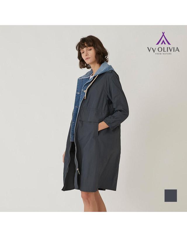 올리비아로렌 원마일 롱 집업 점퍼_VVCCLYM3491 착용컷
