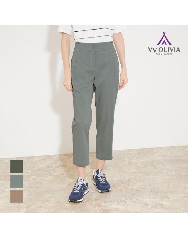 올리비아로렌 캐주얼 배기팬츠_VVCDL3M4191 착용컷