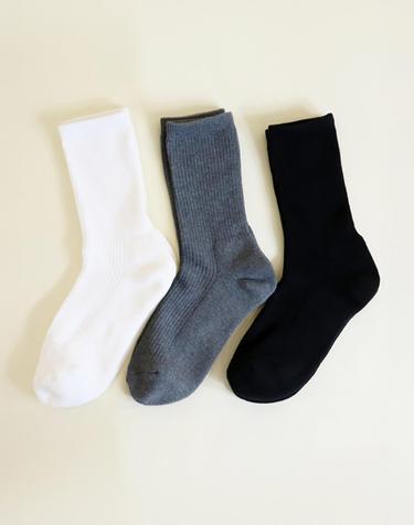 남성 쿠션 파일 골지양말 3PACK