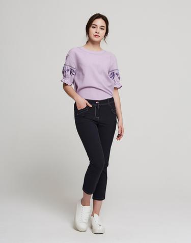 포켓 자수장식 팬츠_VVCDLVM4121