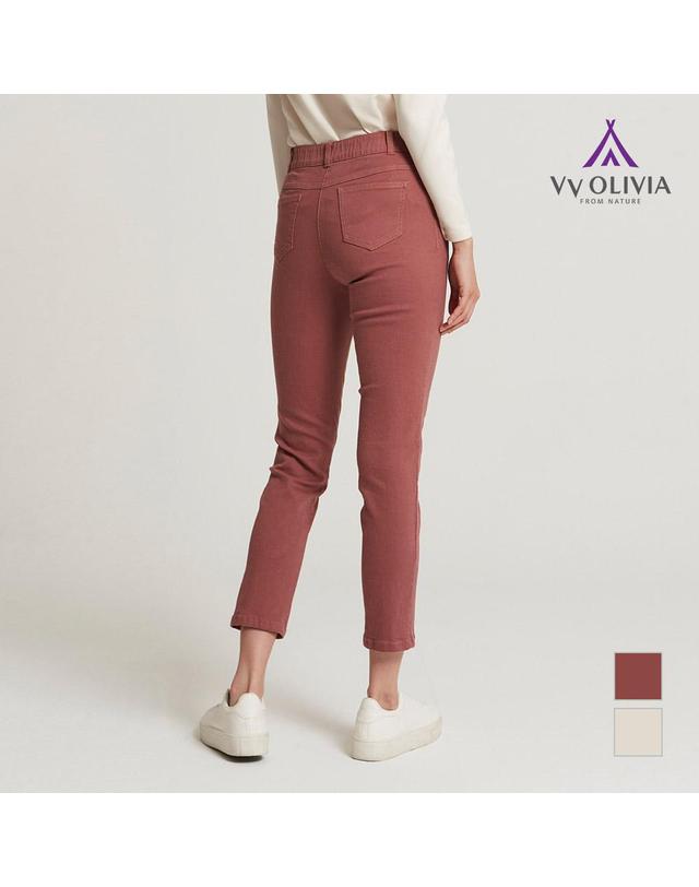 올리비아로렌 코튼 일자 팬츠_VVCDLWF8211 착용컷