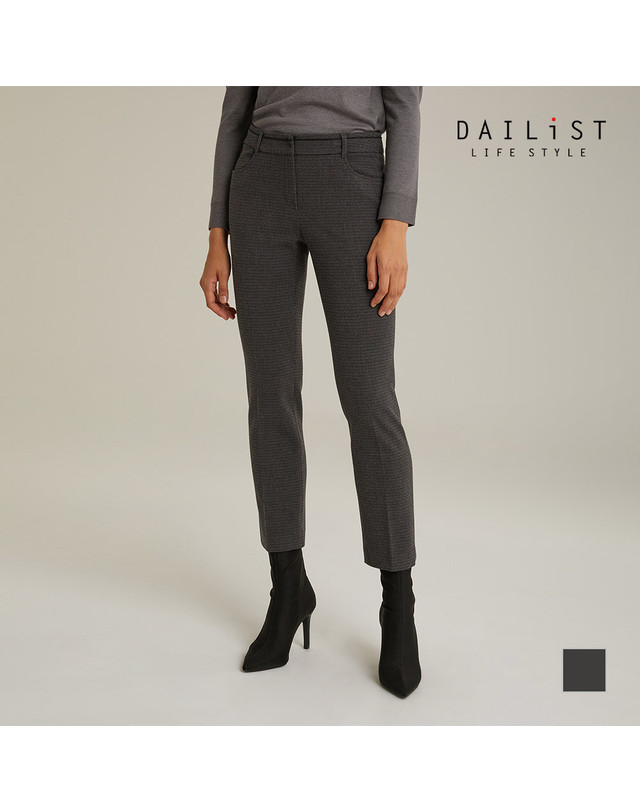 올리비아로렌 [데일리스트] 잔체크 일자 팬츠_MDBDLWW9241 착용컷