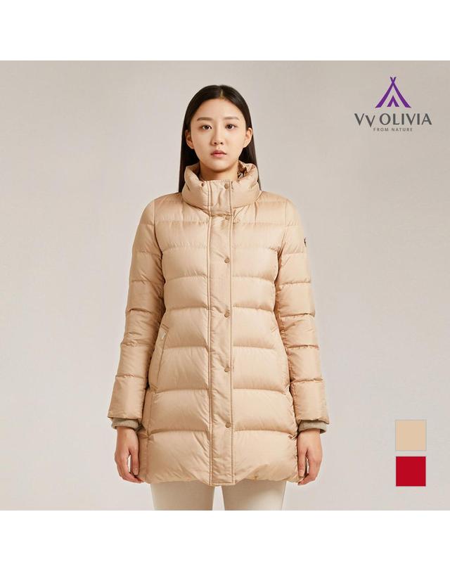 올리비아로렌 캐주얼 퀄팅 덕다운 점퍼_VVCKDWWA171 착용컷
