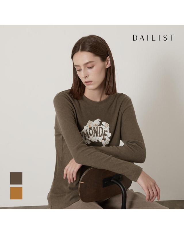 데일리스트 원포인트 라운드 티셔츠_MDBALYW9141 착용컷