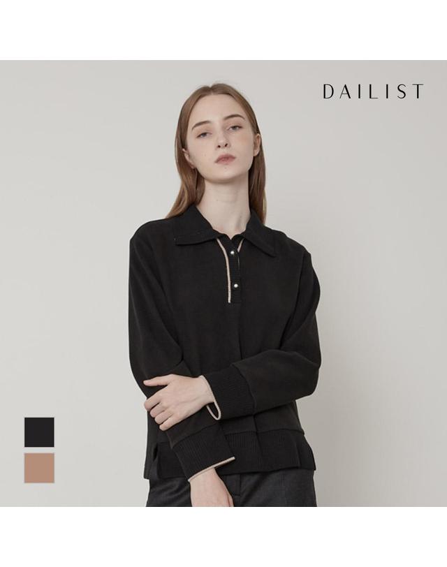 데일리스트 [데일리스트] 카라 티셔츠_MDBALYW9291 착용컷