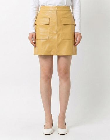 [반에이크] 포켓디자인 미니 가죽스커트_VB29SKMD01Z