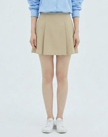 [반에이크] 이중핀턱 미니스커트_VB35SKQ302Z