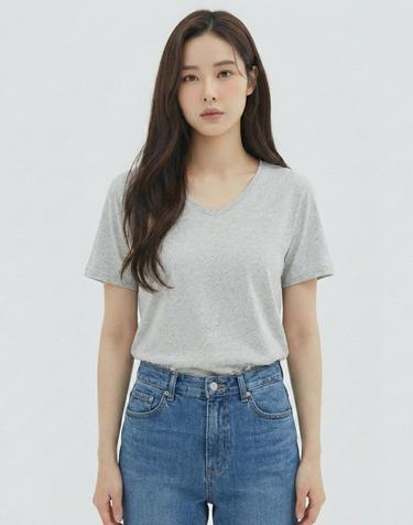 [반에이크] 브이넥박스티셔츠_VB46TSUG02Z