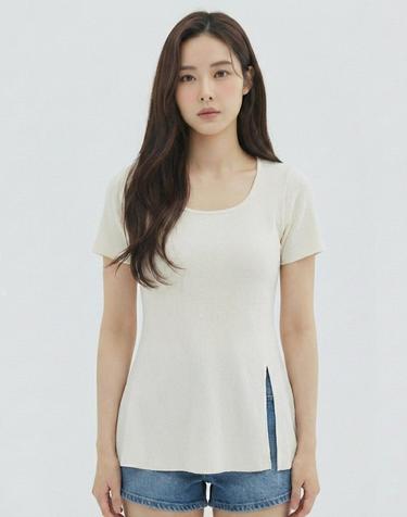 [반에이크] 마테U넥티셔츠_VB47KTQ305Z