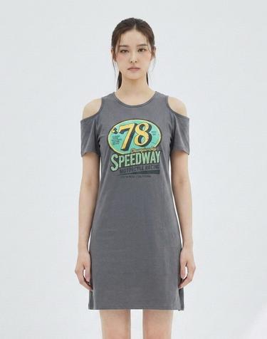 [반에이크] 어깨트임 반팔 원피스_VB47OPM301Z