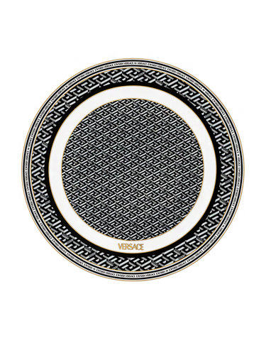 [베르사체 VERSACE] 라 그레카 시그니쳐 블랙 서비스 플레이트33cm