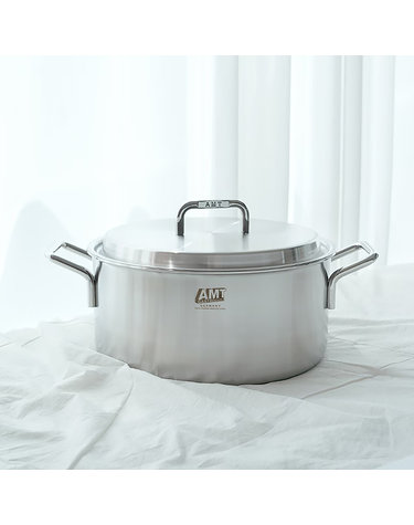 [10% 추가할인] AMT 샤프 316Ti 스텐 28cm 베이직 팟(사은품 : 에바솔로 그린툴 국자 1P)