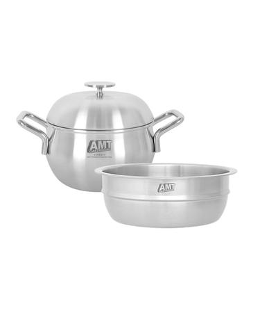 [10% 추가할인] AMT 316Ti스텐 라이스쿠커 16cm+찜기 2종세트(사은품 : 레벤호프 스텐 밥주걱)