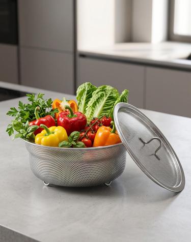 [10% 추가할인] AMT 드라잉 타공 바스켓 24cm (바디+커버)