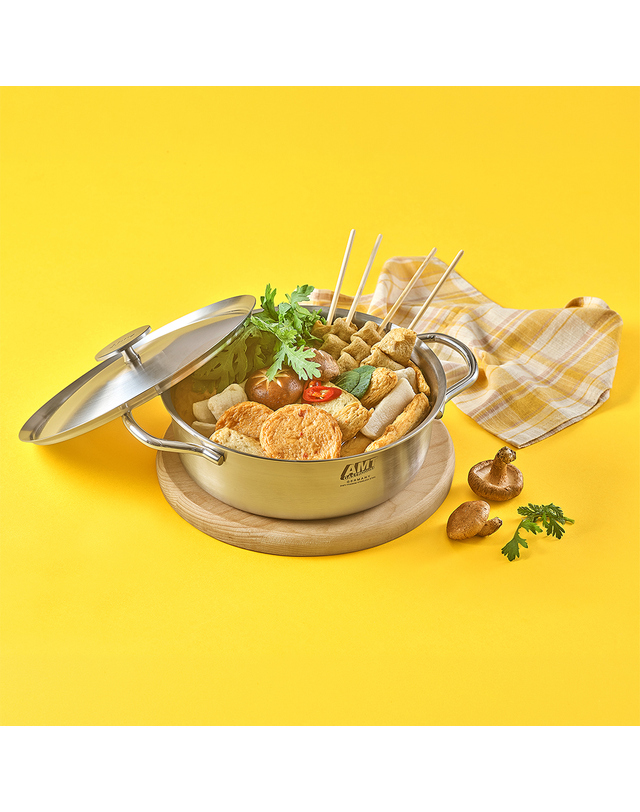 에이엠티 AMT 316Ti 스텐 통5중 코닉 전골 냄비 24cm 착용컷