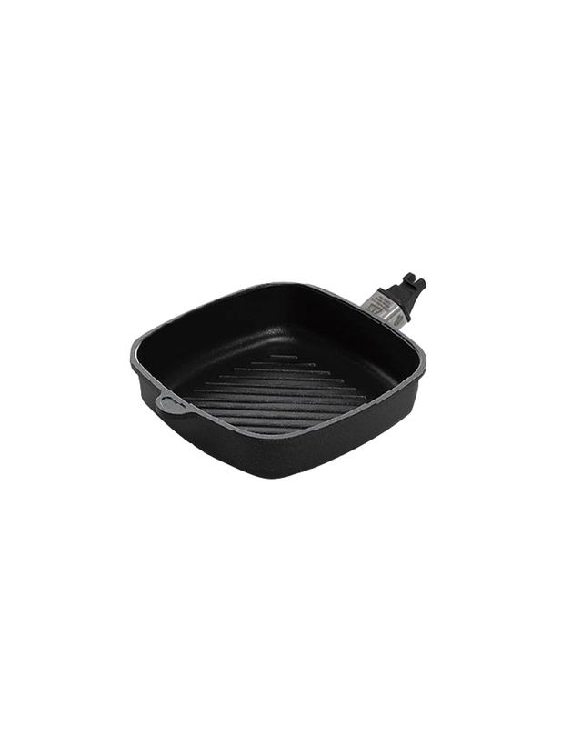 에이엠티 AMT 20cm 인덕션 사각 그릴팬 i-205G 착용컷