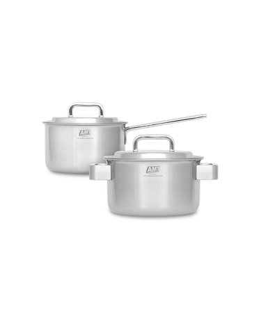 AMT 316Ti 통5중 프로 냄비 2종세트(편수16cm+양수16cm)