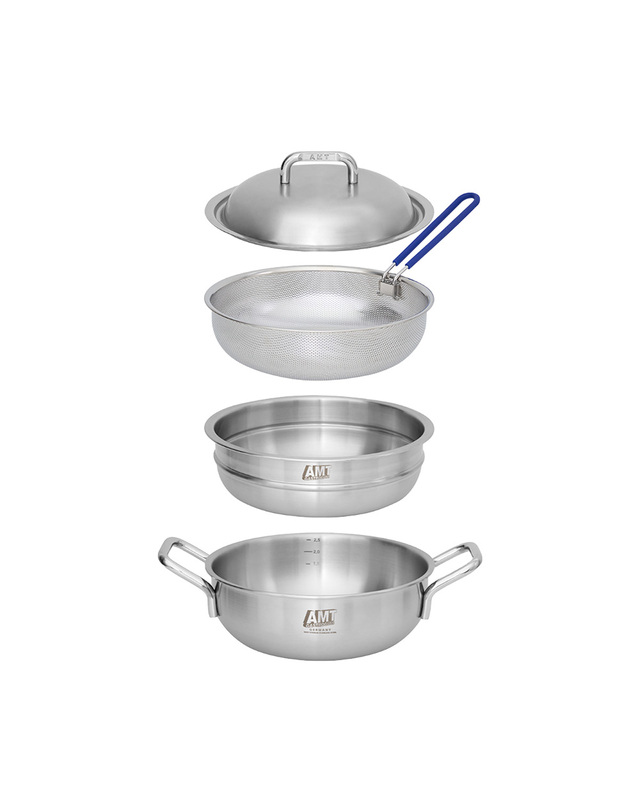 에이엠티 AMT 샤프 316Ti 스텐 22cm 멀티쿠커 착용컷