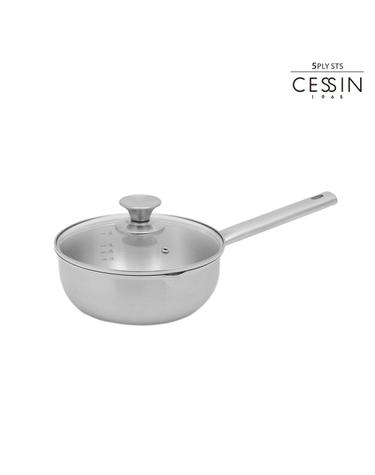 [세신 퀸센스] 통5중 5PLY 스테인레스 냄비 - 편수 웍 20cm