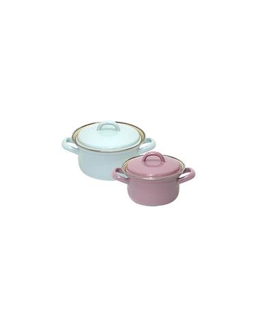 리스 번트 법랑 양수냄비 2종세트(12+14cm)