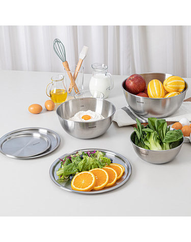 퀸센스 다담 믹싱볼 6P 세트 (18cm+22cm+26cm+개별 커버)