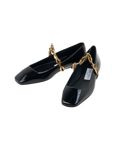 [지미추] 여성 다이아몬드 틸다 플랫 슈즈 DIAMOND TILDA FLAT SOP BLACK