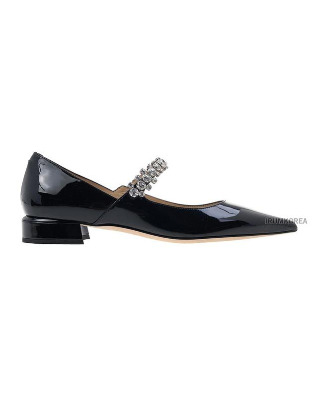지미추 [지미추] FW24 여성 빙 펌프 팻 펌프스 BING PUMP FLAT PAT BLACK 착용컷
