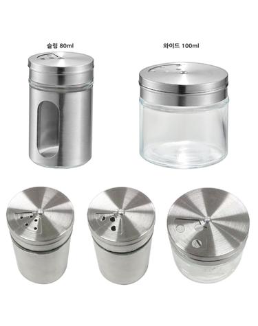 3단스텐슬라이드 조미료스토커/스파이스스토커 조미료통 소금통 후추통