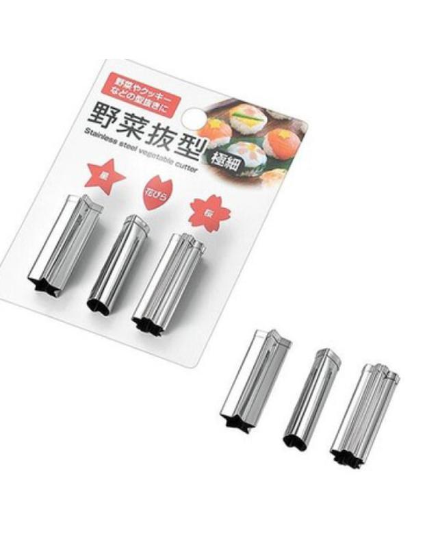 에코 E.C 스텐레스 베지터블 모양틀(극세3P)/미니틀 별 하트 벚꽃 0349-711 채소모양틀3P 착용컷