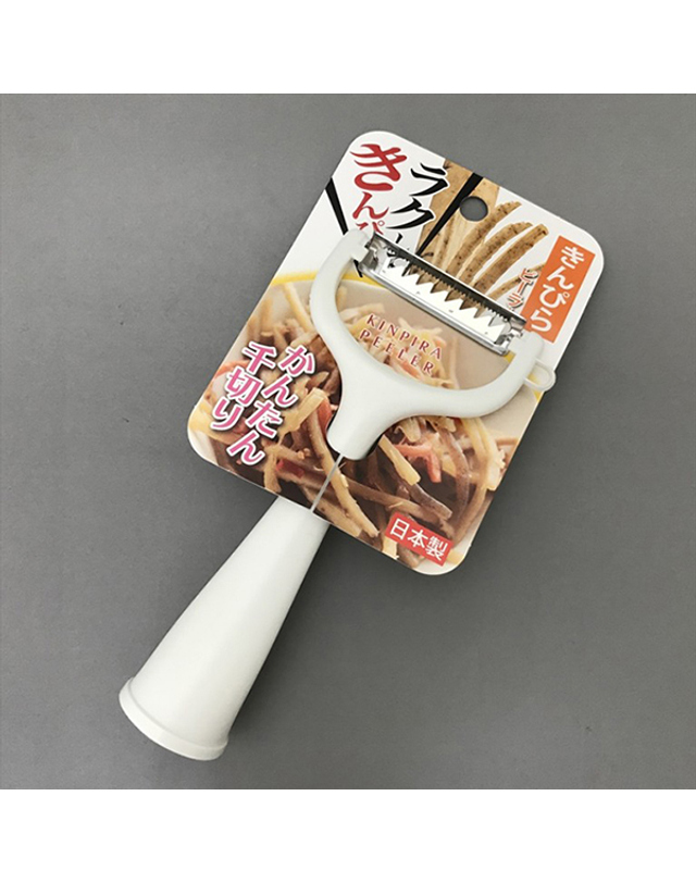 에코 일본E.C 스탠드형 우엉채칼(킨피라필러)/죠스이빨모양 착용컷