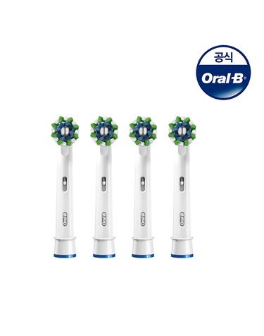 [오랄비] 전동칫솔 전용 프로 엑스퍼트 크로스액션 화이트 리필모4입 EB50RX4 (총4입)