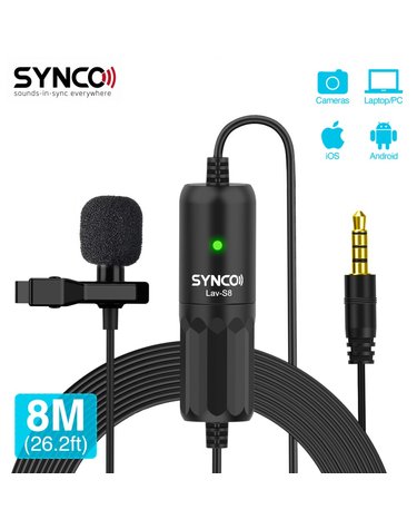싱코 핀마이크 유선형 SYNCO Lav-S8 유튜브 마이크