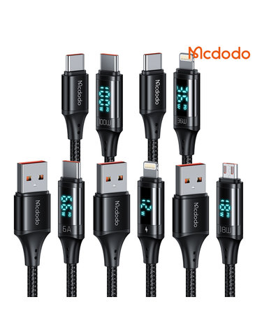 [맥도도] 허니콤 디스플레이 고속충전 케이블 / C타입 8핀 5핀 PD USB-A 전력표시