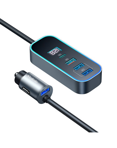 [맥도도] 100W 디스플레이 5포트 차량용 확장형 멀티 고속충전기 PD PPS QC4.0+